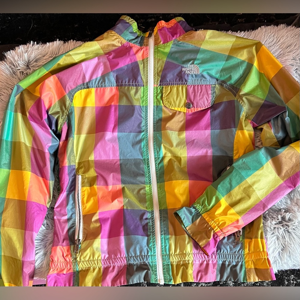 The North Face Rainbow Checkered Jacket. Sz L.
